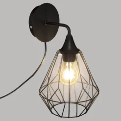 Applique En Métal Noir Flave Atmosphera -ATMOSPHERA Soldes applique en metal noir flave atmosphera 1