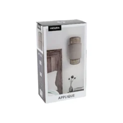 Applique Incurvée Rotin Et Tissu Beige Ostaria -ATMOSPHERA Soldes applique incurvee rotin et tissu beige ostaria 3