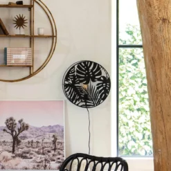 Applique Métal Noir Feuilles Olas Atmosphera -ATMOSPHERA Soldes applique metal noir feuilles olas atmosphera 4