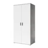 Armoire 2 Portes Blanc Et Gris Soma