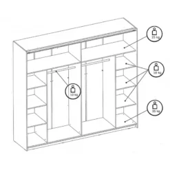 Armoire 2 Portes Grand Modèle Avec Miroir Nantes -ATMOSPHERA Soldes armoire 2 portes grand modele avec miroir nantes 4