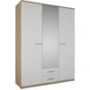 Demeyere Armoire 3 Portes Coloris Blanc Et Naturel Lena