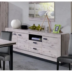 Bahut 3 Portes 2 Tiroirs Marseille -ATMOSPHERA Soldes bahut 3 portes 2 tiroirs marseille 2