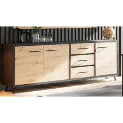 Bahut 3 Portes 3 Tiroirs Wiva