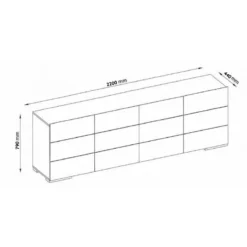 Bahut 4 Portes Chêne Blanchi Elba -ATMOSPHERA Soldes bahut 4 portes chene blanchi elba 4