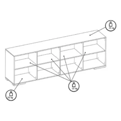 Bahut 4 Portes Chêne Blanchi Elba -ATMOSPHERA Soldes bahut 4 portes chene blanchi elba 5