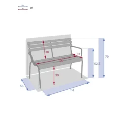 Banc Extérieur Greensboro Vert Olive Hespéride -ATMOSPHERA Soldes banc exterieur greensboro vert olive hesperide 2