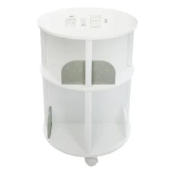 Bibliothèque Ronde Petite Histoire Enfant Roulettes Gris Atmosphera -ATMOSPHERA Soldes bibliotheque ronde petite histoire enfant roulettes gris atmosphera 3