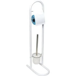 Brosse Et Dérouleur Papier WC Blanc