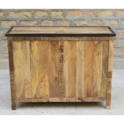 Buffet 1 Porte 4 Tiroirs Bois De Manguier Et Métal -ATMOSPHERA Soldes buffet 1 porte 4 tiroirs bois de manguier et metal 4