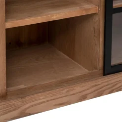 Buffet 1 Porte Vitrée 2 Tiroirs Danik Bois Atmosphera -ATMOSPHERA Soldes buffet 1 porte vitree 2 tiroirs danik bois atmosphera 4