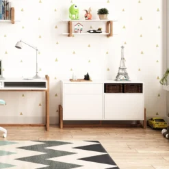 Buffet 1 Tiroir 2 Portes Oslo Blanc -ATMOSPHERA Soldes buffet 1 tiroir 2 portes oslo blanc 3