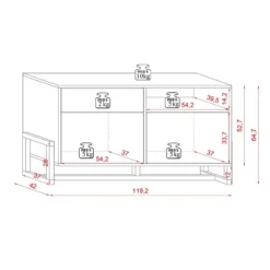 Buffet 1 Tiroir 2 Portes Oslo Blanc -ATMOSPHERA Soldes buffet 1 tiroir 2 portes oslo blanc 6