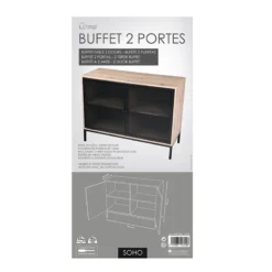 Buffet 2 Portes Grillage Soho -ATMOSPHERA Soldes buffet 2 portes grillage soho 3