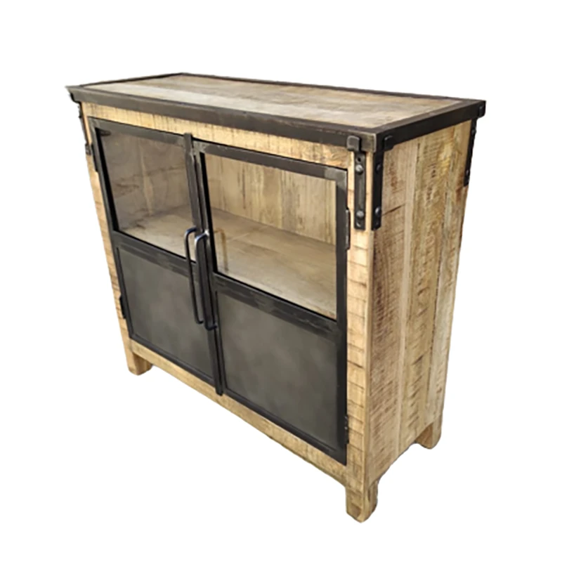 Buffet 2 Portes Manguier Et Métal 2 Buffet 2 Portes Manguier Et Métal – Image 2