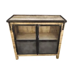 Buffet 2 Portes Manguier Et Métal