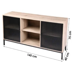 Buffet 2 Portes 2 Niches Soho -ATMOSPHERA Soldes buffet 2 portes niches soho 2