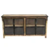 Buffet 4 Portes En Bois Massif Et Métal