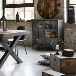 Buffet Broc 2 Portes Métal Noir Atmosphera -ATMOSPHERA Soldes buffet broc 2 portes metal noir atmosphera 2