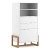 Buffet Haut 2 Tiroirs 1 Porte Oslo Blanc