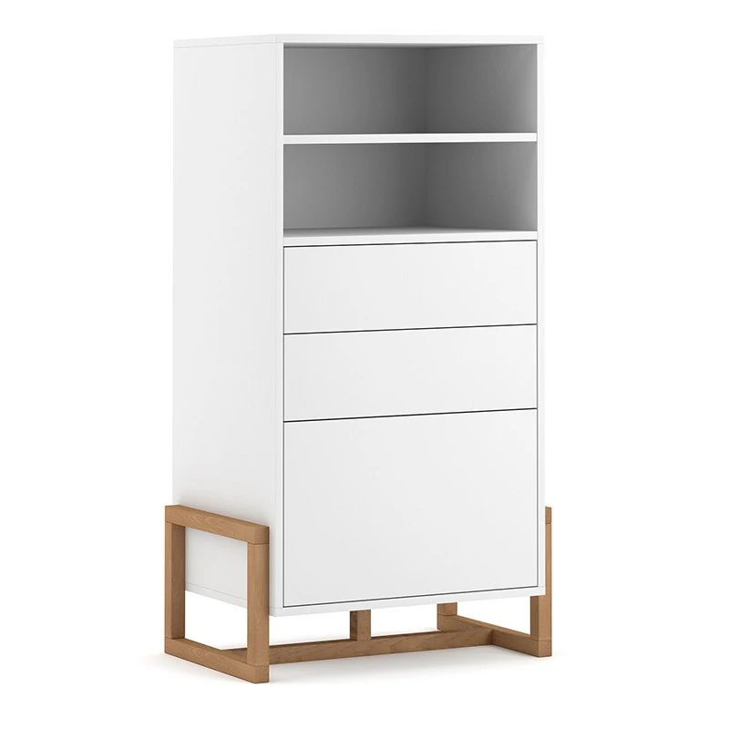 Buffet Haut 2 Tiroirs 1 Porte Oslo Blanc 1 Buffet Haut 2 Tiroirs 1 Porte Oslo Blanc