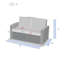 Canapé 2 Places Polynésia Havane Hespéride -ATMOSPHERA Soldes canape 2 pl polynesia havane hesperide 2