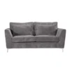 Canapé 2 Places Isla Velours Côtelé Gris