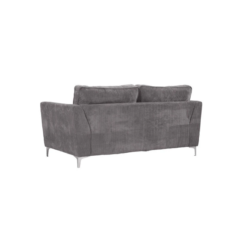 Canapé 2 Places Isla Velours Côtelé Gris 2 Canapé 2 Places Isla Velours Côtelé Gris – Image 2