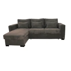 Canapé D'angle Joe Gauche Ou Droite Gris Convertible Lit -ATMOSPHERA Soldes canape d angle joe gauche ou droite gris convertible lit 4