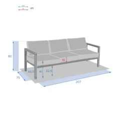 Canapé De Jardin Jauca Noisette / Gris Boisé Hespéride -ATMOSPHERA Soldes canape de jardin jauca noisette gris boise hesperide 1 2