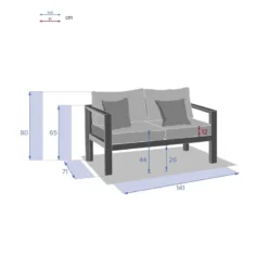 Canapé Extérieur 2 Places Evasion Tonka Hespéride -ATMOSPHERA Soldes canape exterieur 2 places evasion tonka hesperide 3