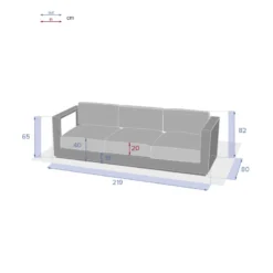 Canapé Extérieur 3 Places Allure Blanc Hespéride -ATMOSPHERA Soldes canape exterieur 3 places allure blanc hesperide 2