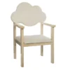 Chaise Enfant Nuage Blanc Pieds Bois Atmosphera