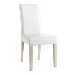 Demeyere Chaise Dossier Haut Blanc PU Guevara