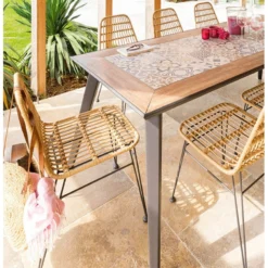 Chaise Extérieure Lambada Sésame & Graphite Hespéride -ATMOSPHERA Soldes chaise exterieure lambada sesame graphite hesperide 2