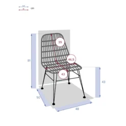 Chaise Extérieure Lambada Sésame & Graphite Hespéride -ATMOSPHERA Soldes chaise exterieure lambada sesame graphite hesperide 3