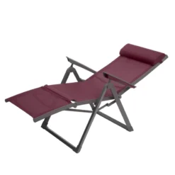 Chaise Longue Decima Hespéride Bordeaux/graphite -ATMOSPHERA Soldes chaise long decima hesperide bordeaux 3