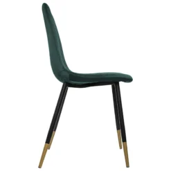 Chaise Velours Vert Pieds Gold Tyka Atmosphera -ATMOSPHERA Soldes chaise velours vert pieds gold atmosphera 2