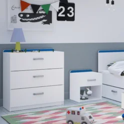 Demeyere Chevet 1 Tiroir Reverso Rose Ou Bleu -ATMOSPHERA Soldes chevet 1 tiroir reverso rose ou bleu 3