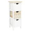 Chiffonnier 3 Tiroirs Chic Naturel Et Blanc