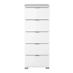Demeyere Chiffonnier 5 Tiroirs Blanc Perfect -ATMOSPHERA Soldes chiffonnier 5 tiroirs blanc perfect 2