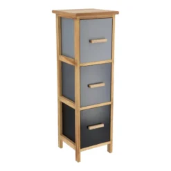 Chiffonnier Petit Modèle 3 Tiroirs Dégradé Gris