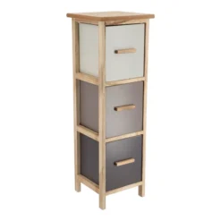 Chiffonnier Petit Modèle 3 Tiroirs Dégradé Taupe