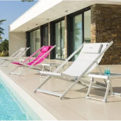 Chilienne Inclinable Honolulu Gris Ardoise Hespéride -ATMOSPHERA Soldes chilienne inclinable honolulu gris ardoise hesperide 4