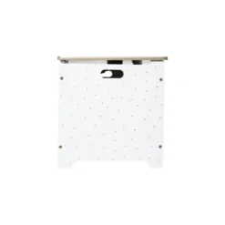 Coffre à Jouets 58 Cm Blanc Et Doré Atmosphera -ATMOSPHERA Soldes coffre a jouets dore 4