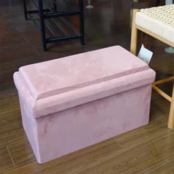 Coffre Banc Pliable Rose Compatible Briques -ATMOSPHERA Soldes coffre banc pliable rose compatible briques 5