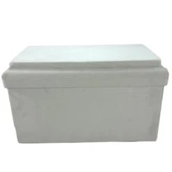 Coffre Blanc Pliable Gris Compatible Briques -ATMOSPHERA Soldes coffre blanc pliable gris compatible briques 1 3