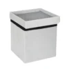Coffre Pouf Pliable Gris Compatible Briques
