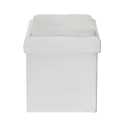 Coffre Pouf Pliable Gris Compatible Briques -ATMOSPHERA Soldes coffre pouf pliable gris compatible briques 7