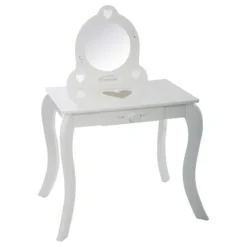 Coiffeuse Avec Tabouret Enfant Blanc Atmosphera -ATMOSPHERA Soldes coiffeuse avec tabouret pour enfant blanche 2